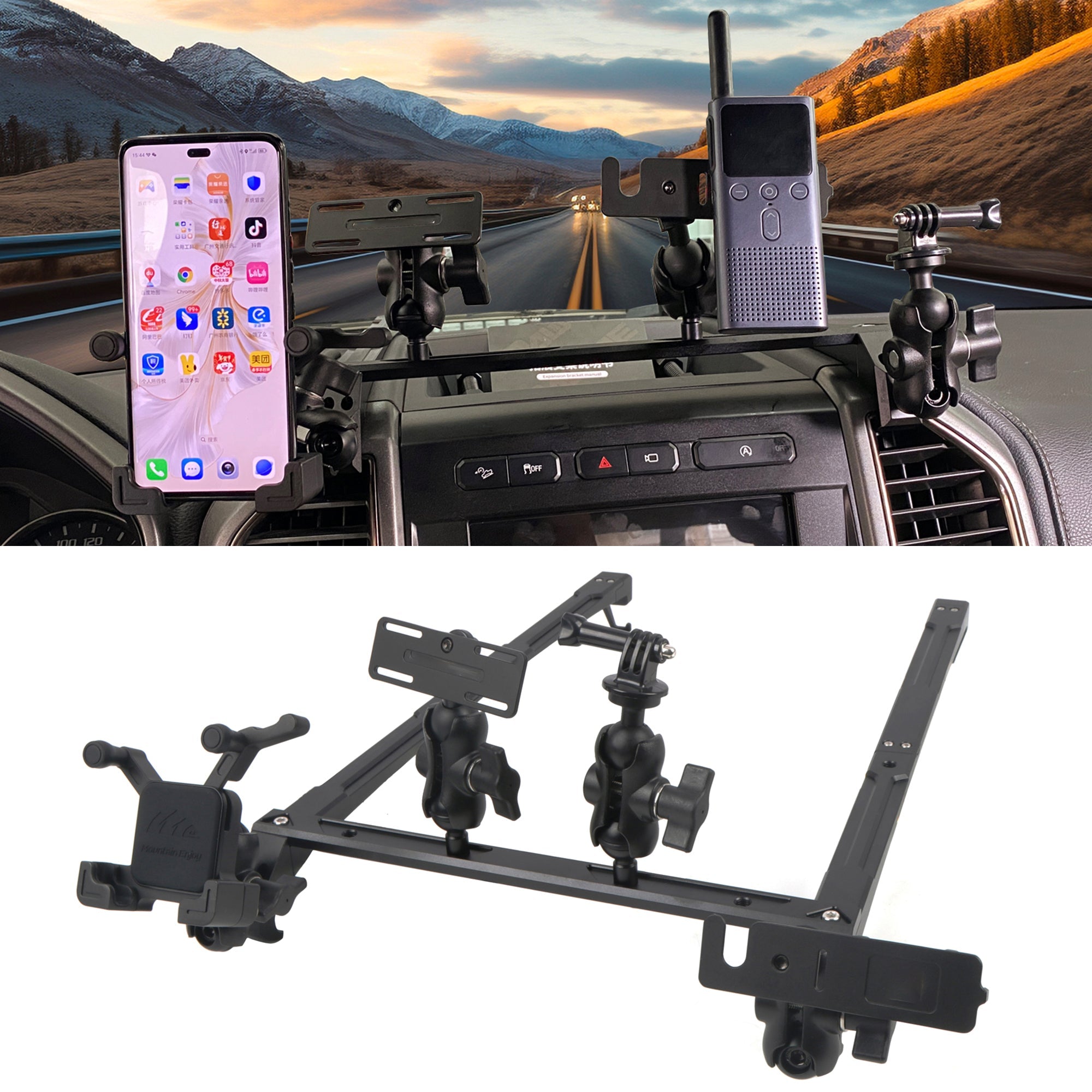 Central Control Multifunctional Integrated Bracket Mobile Phone Holder For Ford F150 F-150 2015-2020 - RMOMOUNT