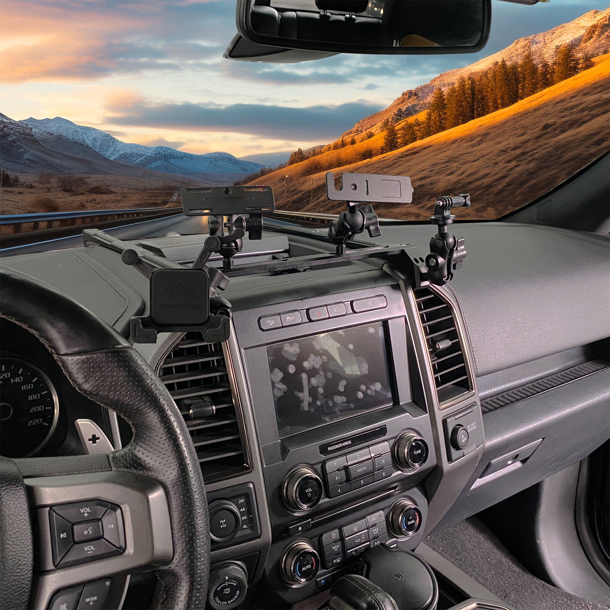 Central Control Multifunctional Integrated Bracket Mobile Phone Holder For Ford F150 F-150 2015-2020 - RMOMOUNT