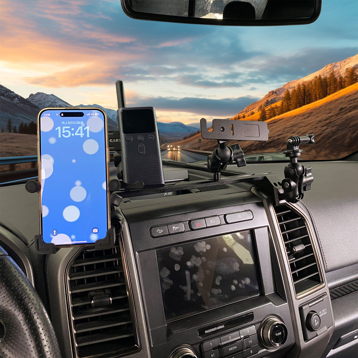 Central Control Multifunctional Integrated Bracket Mobile Phone Holder For Ford F150 F-150 2015-2020 - RMOMOUNT