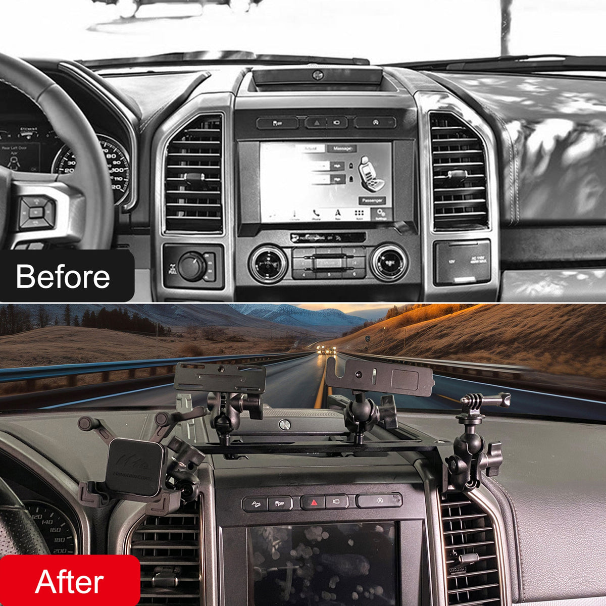 Central Control Multifunctional Integrated Bracket Mobile Phone Holder For Ford F150 F-150 2015-2020 - RMOMOUNT