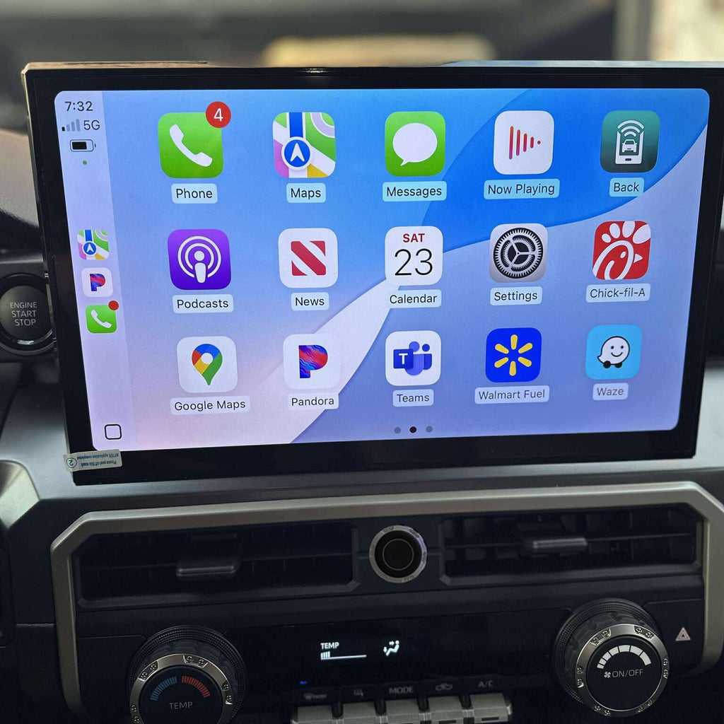 No cutting required!!!Built-in Wireless Carplay & Android Auto 14.6" Android 12+ C12 Car Multimedia Stereo Radio Audio GPS Navigation Sat Nav Head Unit For Toyota Tacoma 2024-2026 / 4Runner 2025 2026 - RMOMOUNT